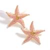Summer Enamel Starfish Earrings Personality Trend Fashion Pentagram Earrings Light Luxury Holiday Earrings Women