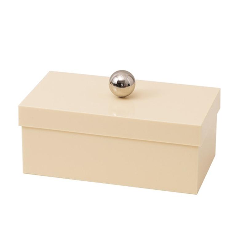 

Stylish Ball Handle Lid Design Storage Container With Dividers Multipurpose Dustproof Box For Home And Office Use