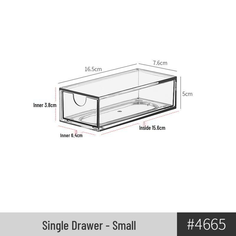 Clear Acrylic Jewelry and Cosmetics Storage Box with Lid
