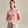 Zhaojun Women's Cable Knit Cashmere Turtleneck Sweater