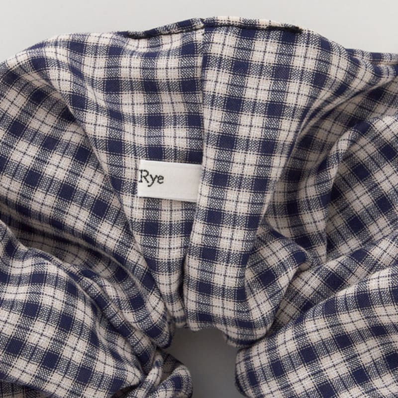 THE RYE Check Scrunchie L(Navy)
