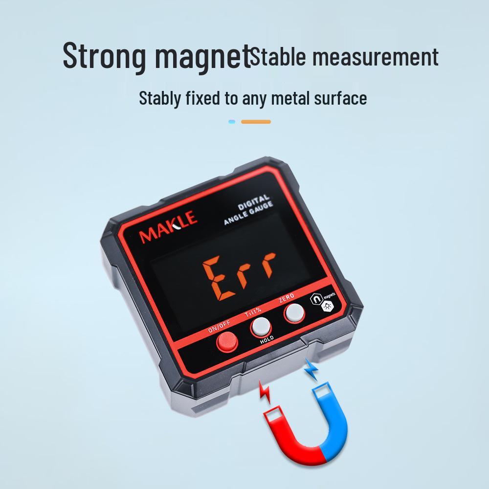 High-Precision Digital Inclinometer with Strong Magnetic Base and Angle Measurement