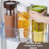 Cold Brew Pitcher with Nano Filter Leakproof Spin Drain Fridge Safe Multi Use for Juice Soy Milk and Iced Tea Compact Storage