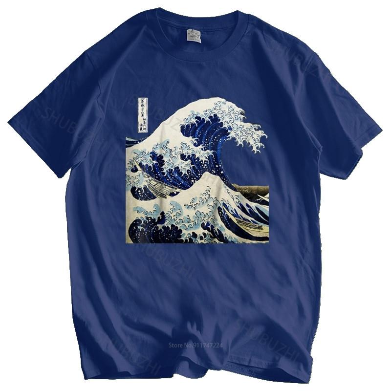 Hot sale Unisex brand t shirt summer cotton tshirt Kanagawa Japanese The Great Wave T Shirt Vintage Graphic S
