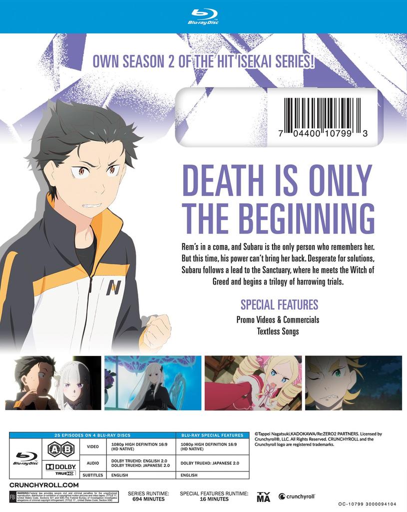 Starting Life in Another World Season Two ReZERO - [Blu-ray]