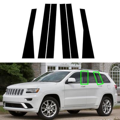 Pilar de carro postes porta janela guarnição capa adesivo decorativo peças externas para Jeep Grand Cherokee 2011-2021