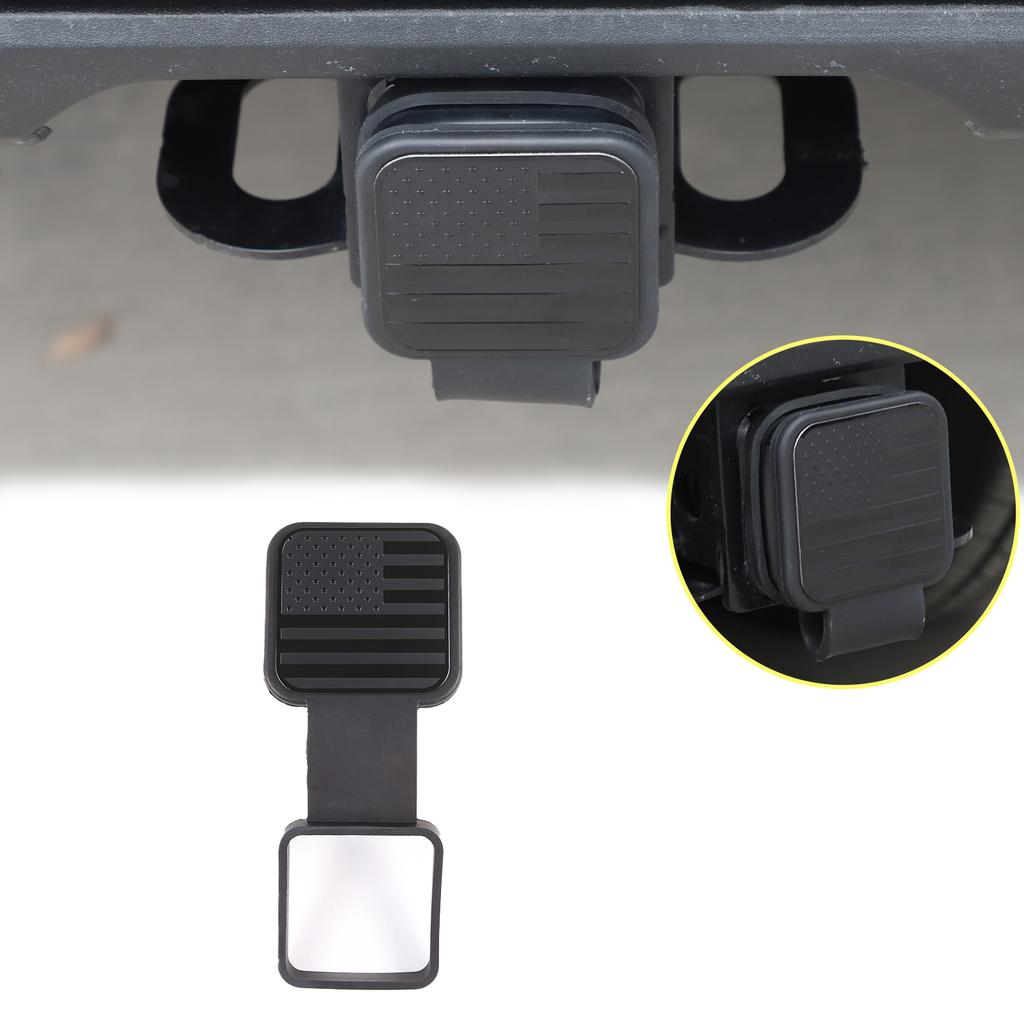 1 Piece Silica Gel Car Plug Cover Trailer Hook Dustproof Plug Square Mouth Protective Cover for Toyota Tundra Pickup 2014-