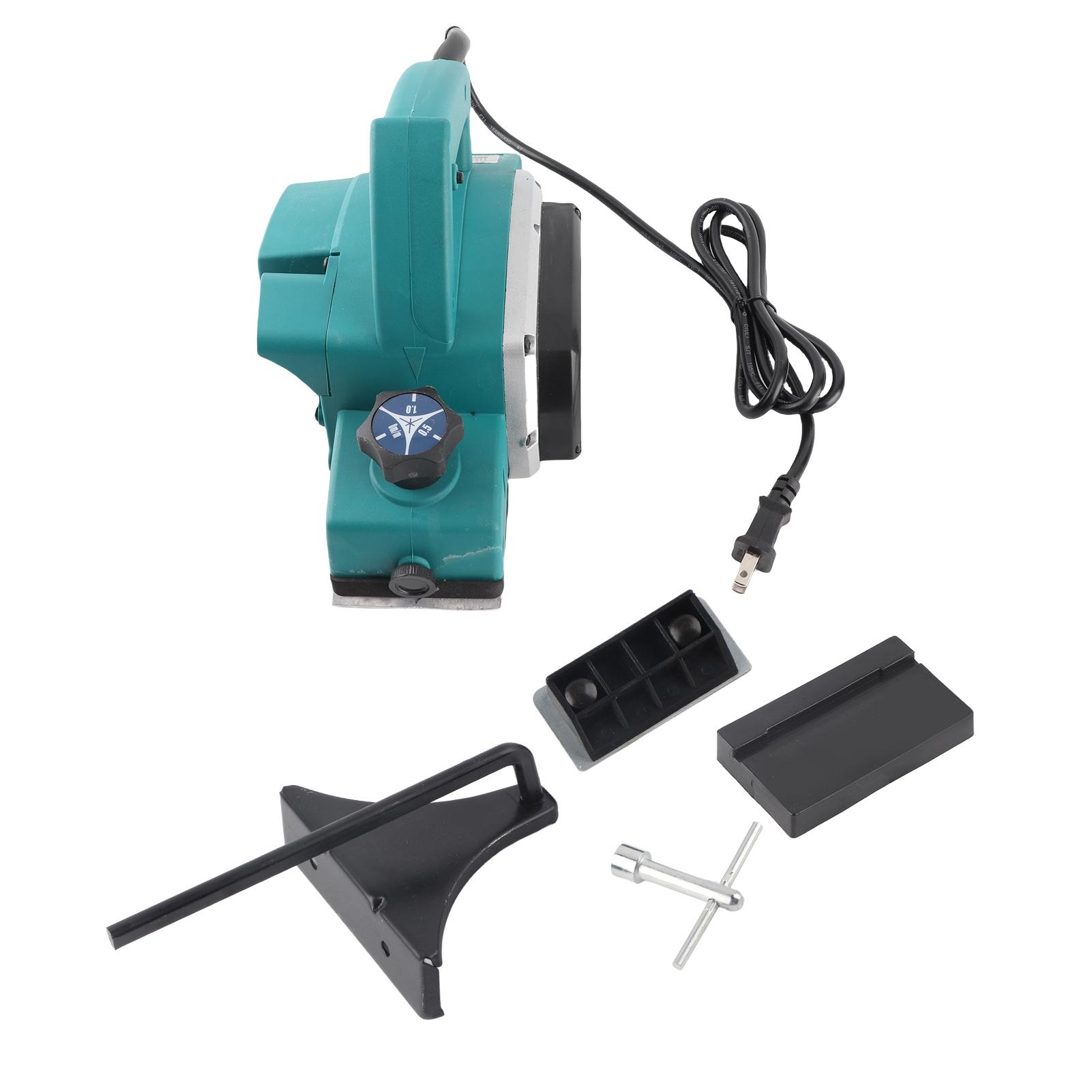 

Portable Electric Wood Planer Hand Held Woodworking Power Tool for Home Furniture US синій