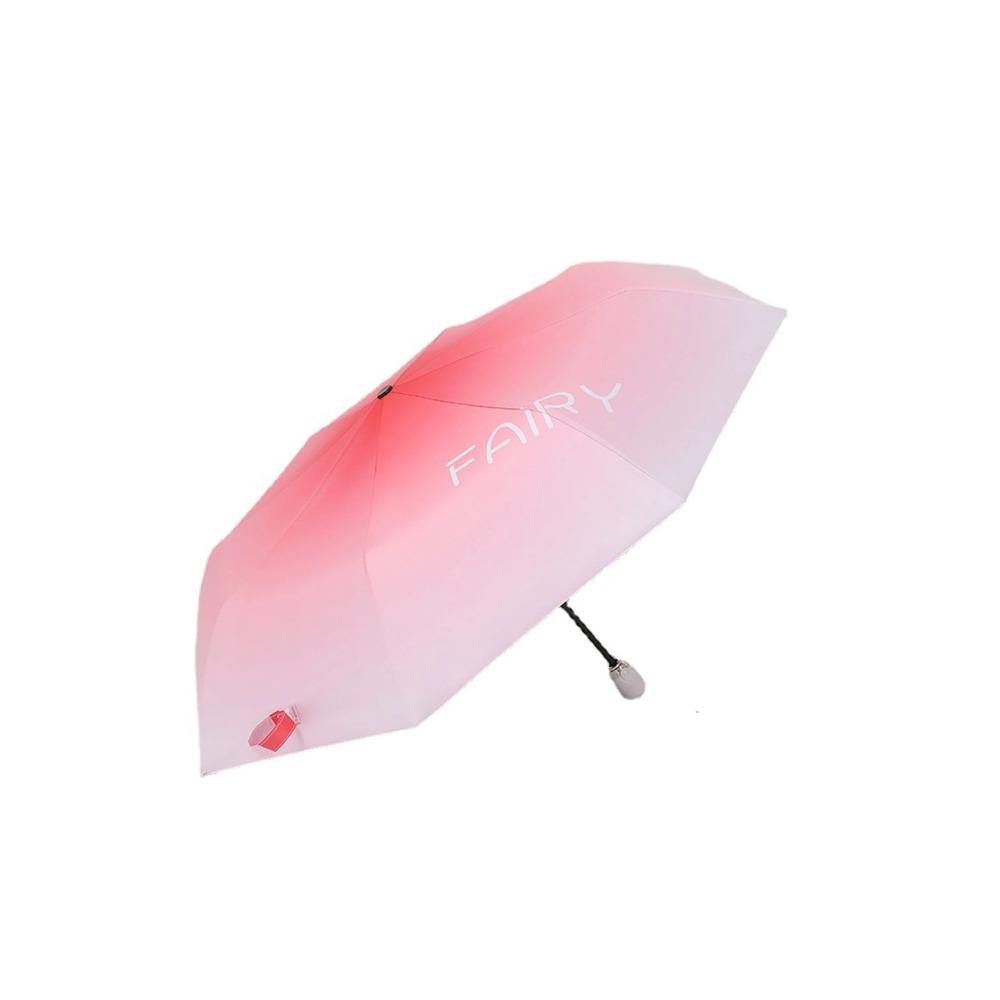 Gradientový skládací deštník pro UV ochranu a ochranu proti slunci, malý a svěží černý povlak pro použití za slunečného i deštivého počasí