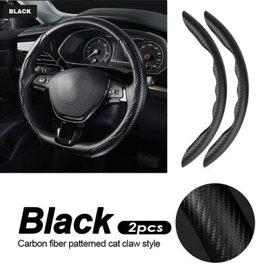 Auto-Lenkradbezüge Booster Microfaser Leder Auto-Innenausstattung Dekoratives Zubehör Universal Carbon Fiber Looking