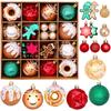 42 Pcs Various Styles of Christmas Ball Ornaments, Shatterproof Christmas Balls for Holiday Xmas Tree Decor, Hanging Ornament for Indoor Decoration
