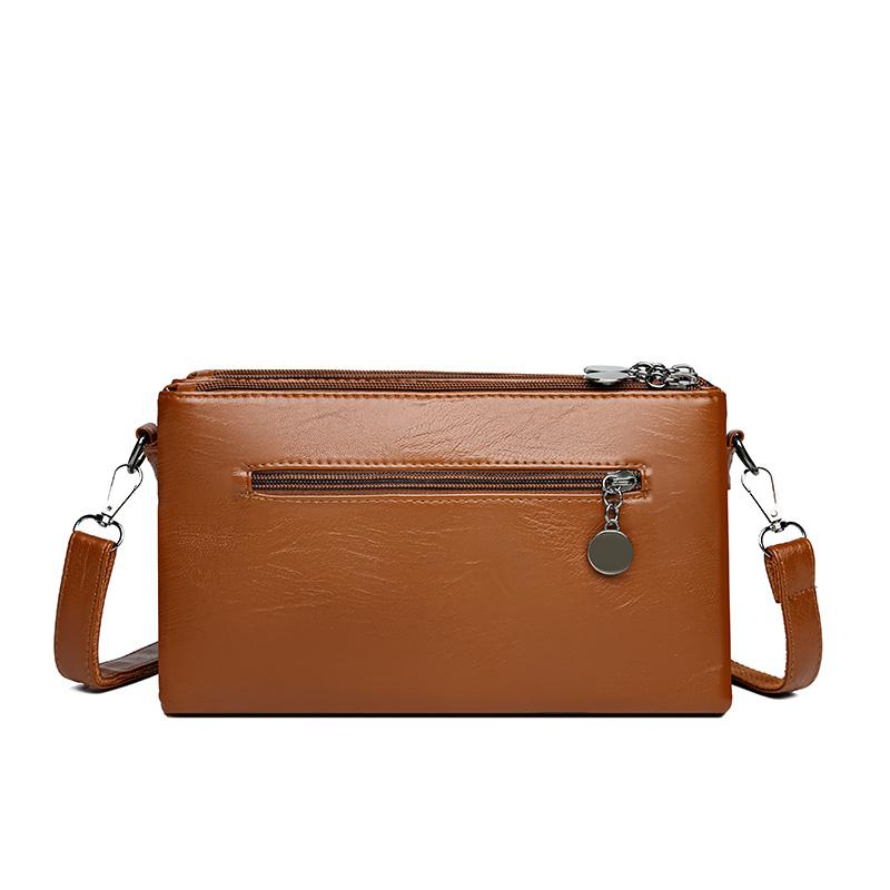 Damen-Mehrschichttasche, weiches Leder, Muttertasche, Umhängetasche für mittleres Alter, kleine Umhängetasche