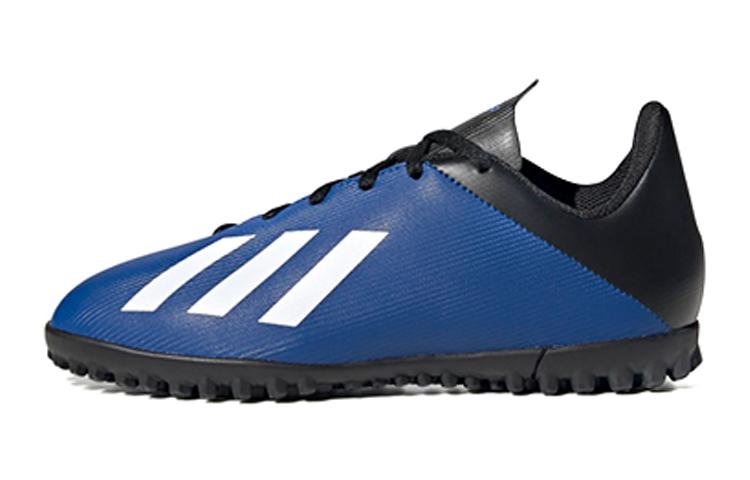 

Adidas X 19.4 Slip Resistant Cushioning Abrasion Resistant Low top Kids Soccer Shoes Blue Black White Kids FV4662 28.5