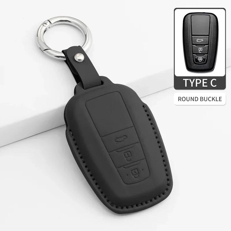 Car Key Case Cover for Toyota Land Cruiser 200 Prado Crown Yaris Cross CHR Fortuner Innova Camry Corolla Car Remote Key Bag