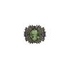 Heavy Industry Mint Green Treasure Ring High Niche Design Full of Diamonds Temperament Versatile Ring