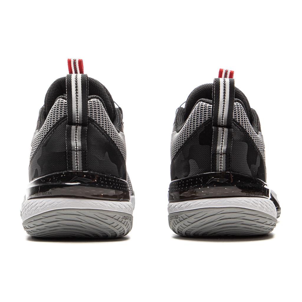 Li Ning Kids Mesh Fashion Sports Simple Versatile Comfortable Non-Slip Breathable Low-Top Basketball Shoes Kids sneaker Gray Black YKBV024-5