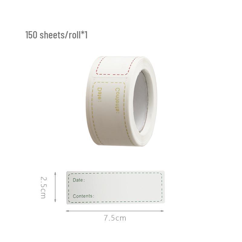 150 Waterproof No-Trace Label Sheets: Fridge/Freezer Classification & Household Sticky Notes