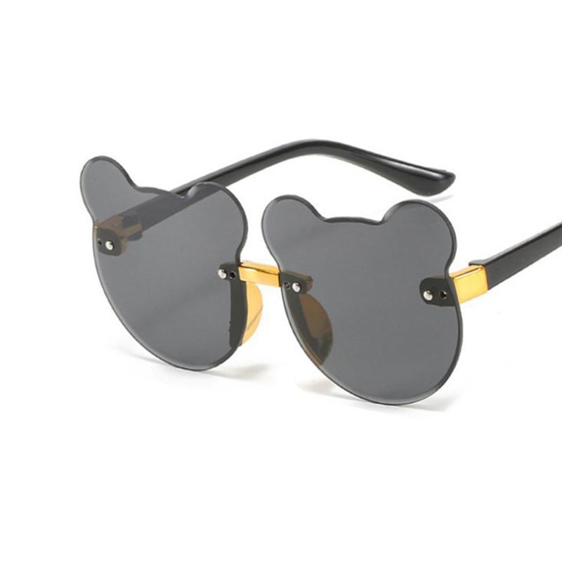 

Summer Kids Rimless Sunglasses Cute Animal Cartoon Bear Design for Boys Girls Baby Outdoor Sun Protection