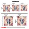 2pcs,2D plane printing Light Filtering Curtains Rosy Elephant Dream Versatile Polyester (without rod) Holiday Use for Various