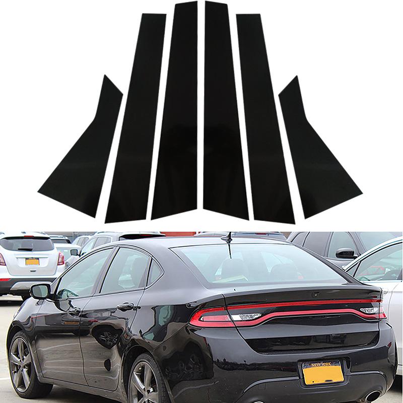 Window Trim Cover Stickers Decoration Exterior Side Door Pillar Posts Car Accessories for Fiat Viaggio Dodge Dart 2013 2014 2015 2016