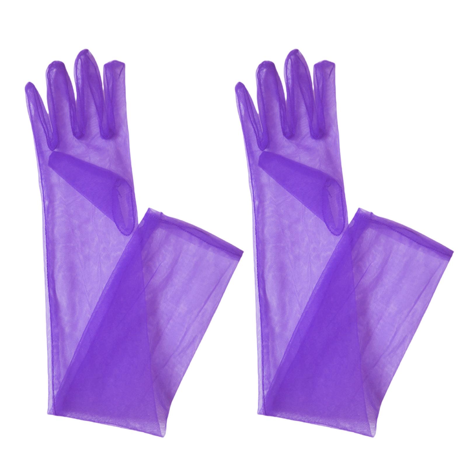 

2 пары прозрачных перчаток длиной до локтя, модные вечерние варежки, свадебные перчатки для свадеб и вечеринок 1