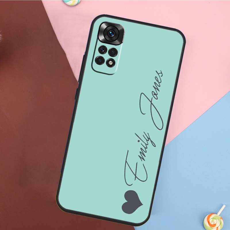 Personalised Custom Name Pastel Case For Redmi Note 12 Pro 8 9 10 11 Pro Note 9S 10S 11S 8T Redmi 10 12C 9C 10A 10C Cover