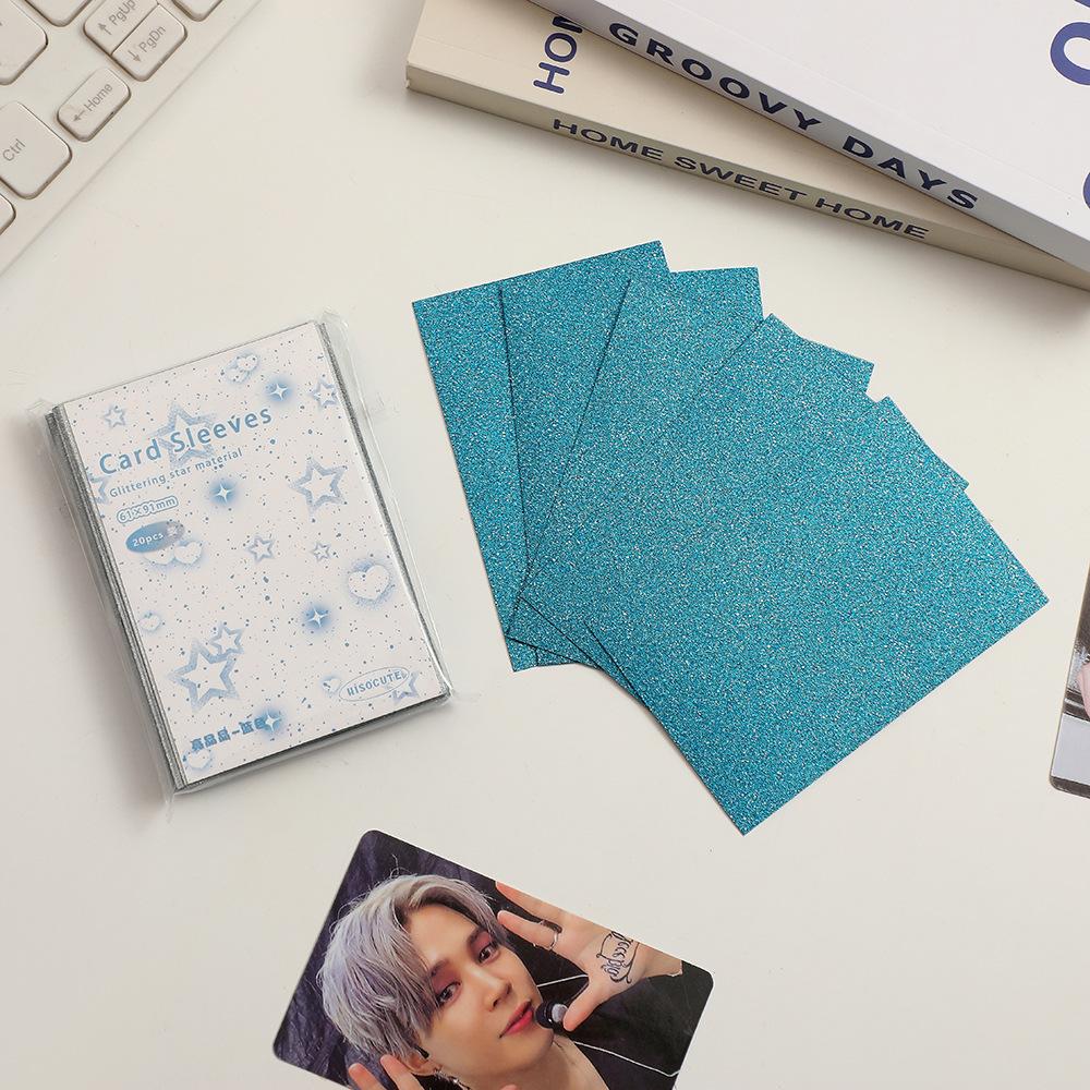 

20pcs Kpop Postcard Protector Photo Albums Sleeves For Women Men ID Credit Card Holder PP Transparent Business Card Bag синій