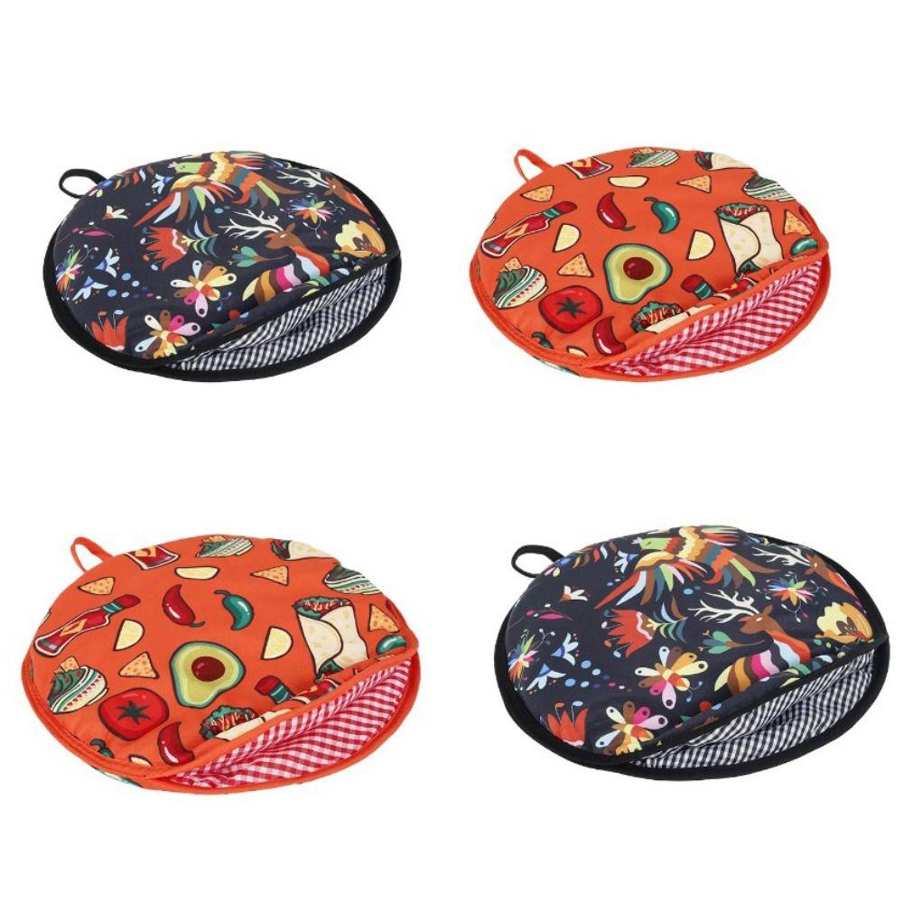 30cm Tortilla Warmer Pouch Heat Resistant Pancake Thermal Bag Burrito Cloth Bag  Microwave