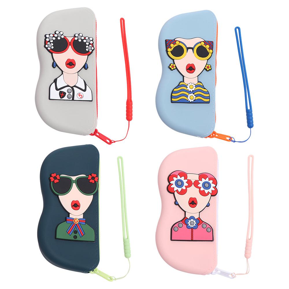 Dustproof Silicone Eyeglasses Case Multifunctional Small Items Bag Silicone Glasses Bag  Outdoor