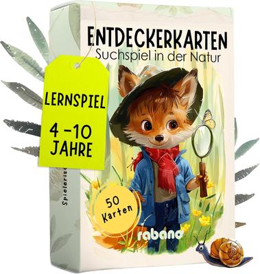 50 Cartes d'Exploration pour Enfants - Chasse au Trésor en Plein Air et Découverte de la Nature I Jeu de Recherche Passionnant I Jeux Éducatifs de 4 à 8 Ans