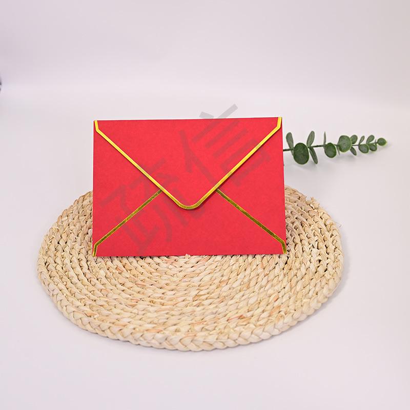 A7 Self-Adhesive Gold Stamped Western Style Business Invitation Cards & Envelopes