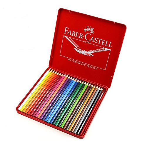 

Faber-Castell Watercolor Pencils, 24 Colors, Red Tin (Parallel Import)