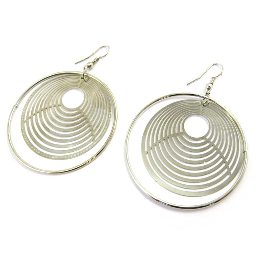 Les Trésors De Lily [L9606] - Silver 'Choreography' Earrings