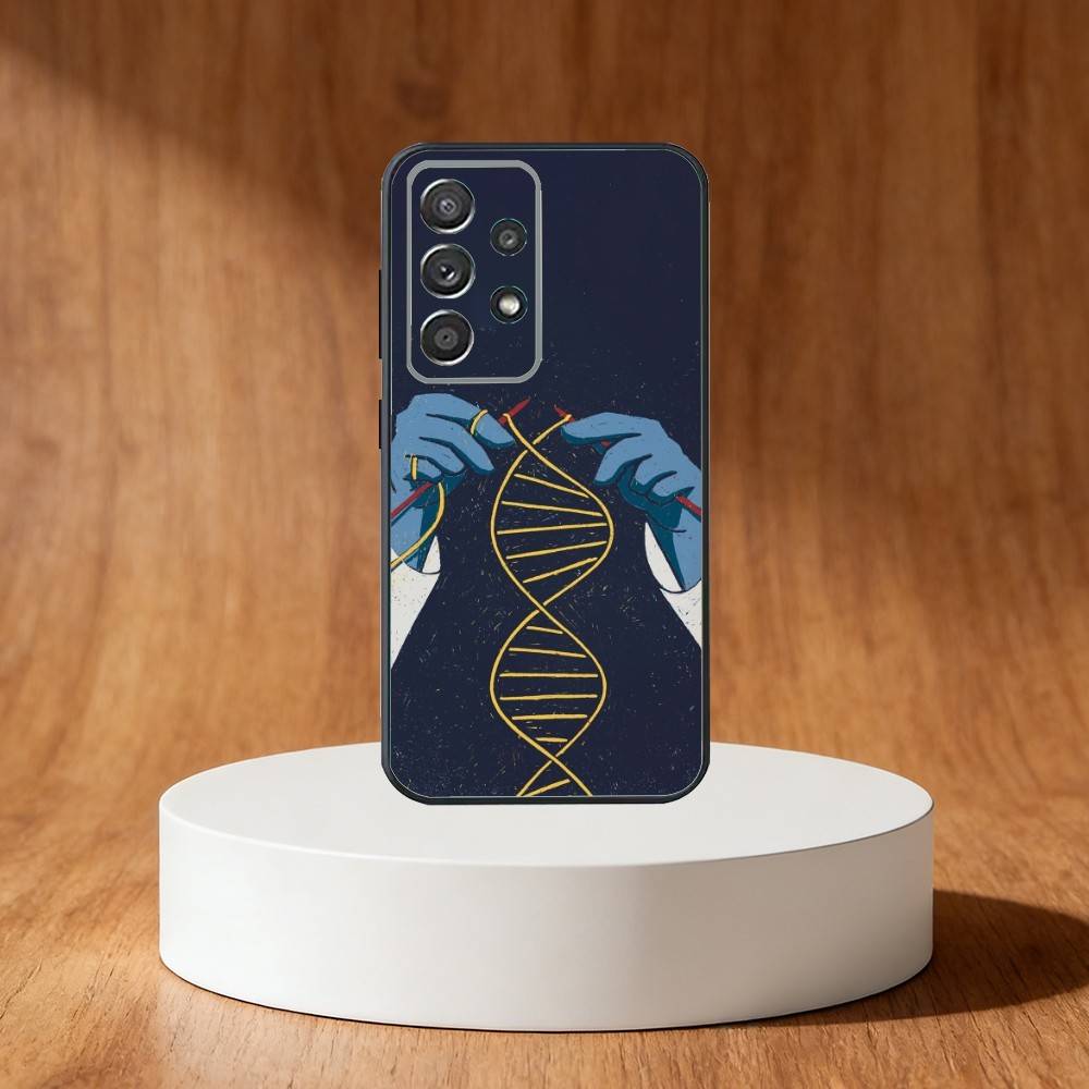 Science DNA Biology Phone Case For Samsung S25,S24,S21,S22,S23,S30,Ultra,S20,Plus,Fe,Note,10,9,5G Black Cover
