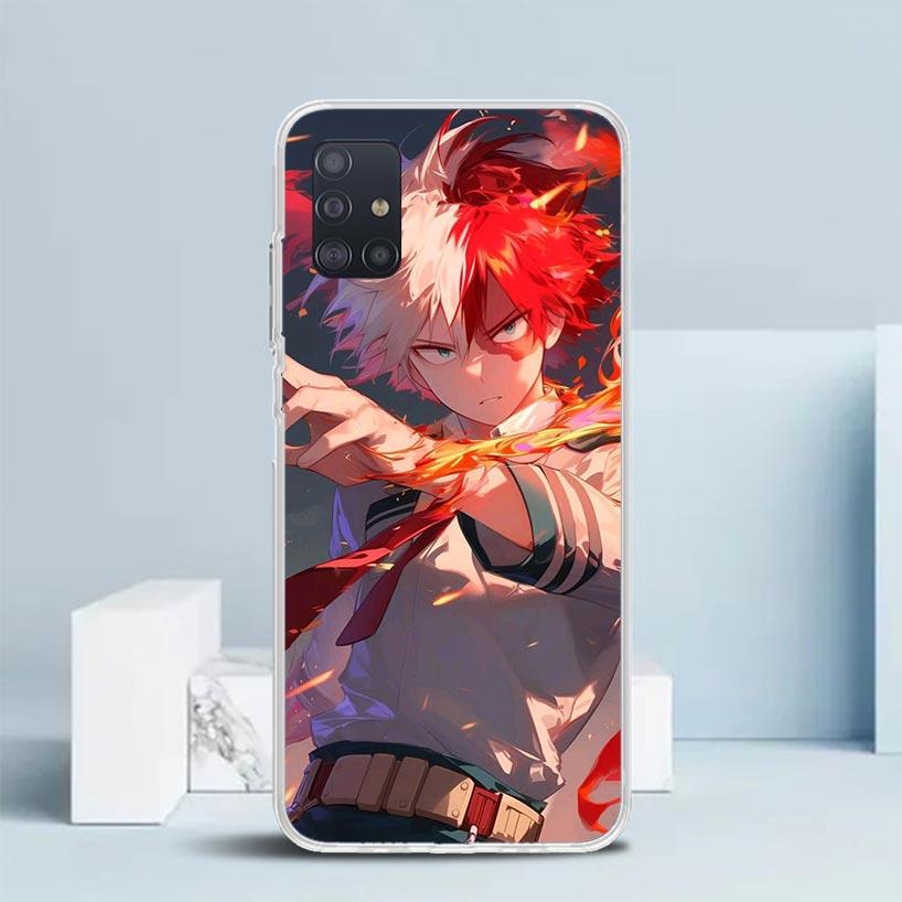 Todoroki Shoto MHA My Hero Phone Case For Samsung Galaxy A52 A32 A22 A12 A51 A50S A30S A10S Note 20 Ultra 10 S10 Plus A31 A20 A7