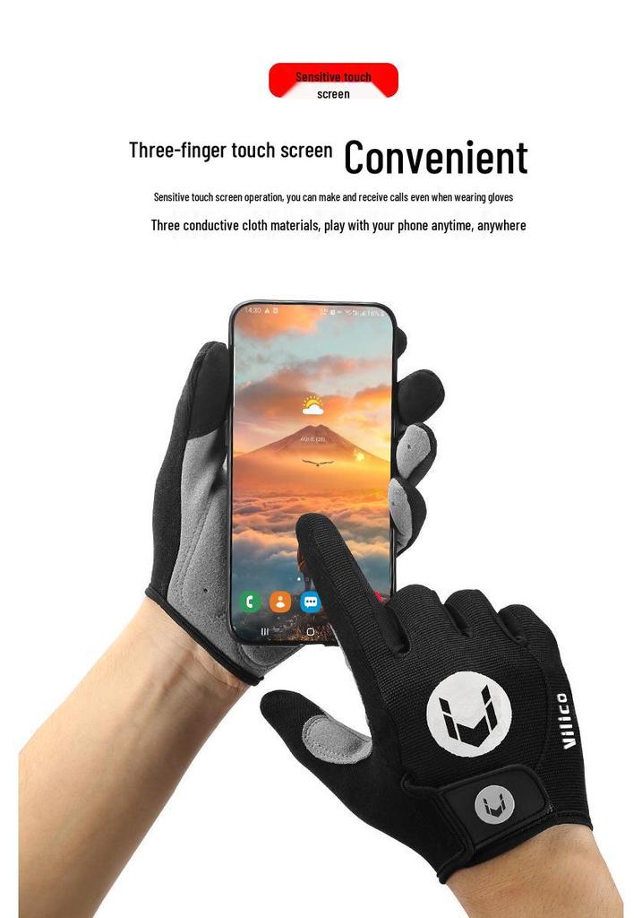 Breathable Men's and Women's Cycling & Motorcycle Touchscreen Gloves