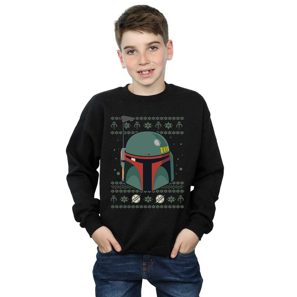 Star Wars Boys Boba Fett Christmas Sweatshirt