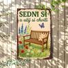 Vintage Metal Butterfly Flower Garden Sign Wall Art Outdoor Decor