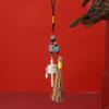 Tibetan Six-Character Mantra Hand-Cranked Wheel Keychain Pendant with Tassel