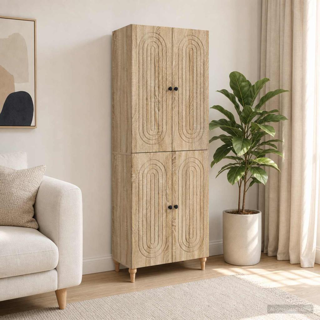 Cabinet Set 2 pcs 66 x 34.5 x 90 cm Particleboard