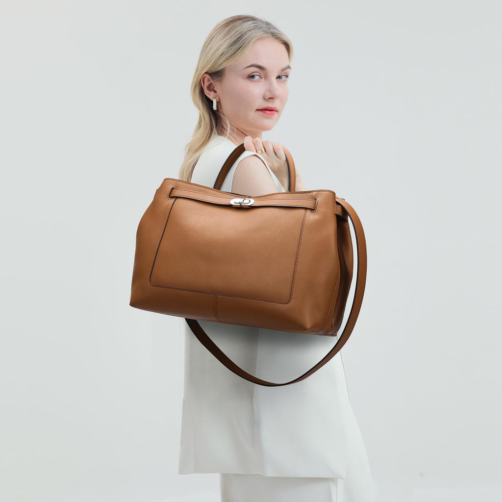 Tote Bag, European and American Fashion Large Capacity Bag, Women's New High-end Casual Shoulder Bag, Simple Women's Handbag