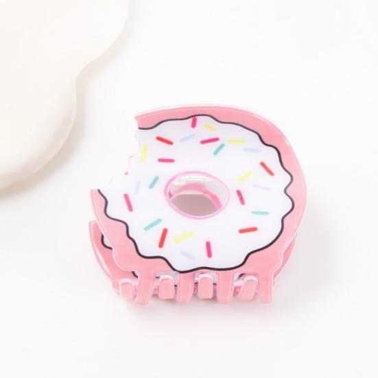 Hair Claw Donut Shape Back Head Shower Clip Medium Size Strong Grip Shark Hair Claw Versatile Hair Accessory