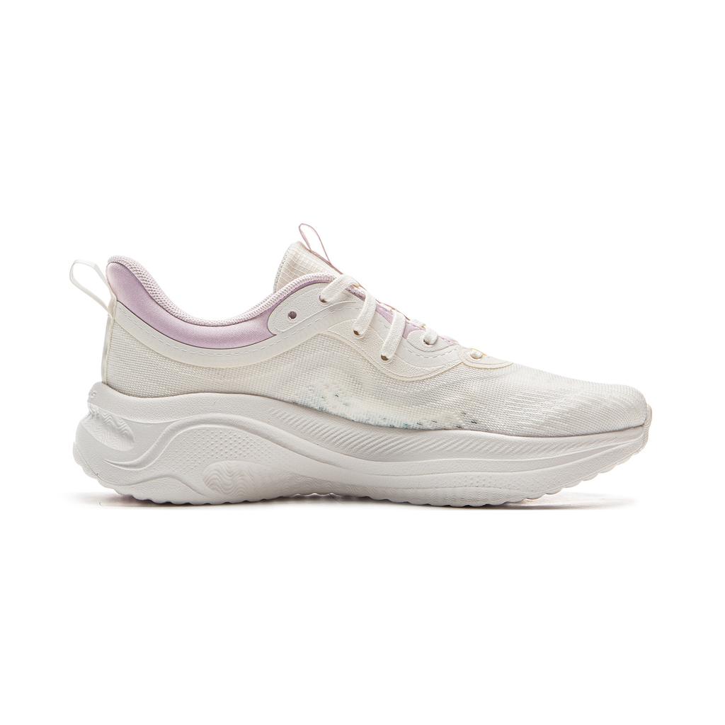 New LiNing SOFT GO 2 Cushioning, Slip Resistant, Abrasion Resistant, Support, Rebound Low Top Casual Shoes Women's Ivory AGLV040-2