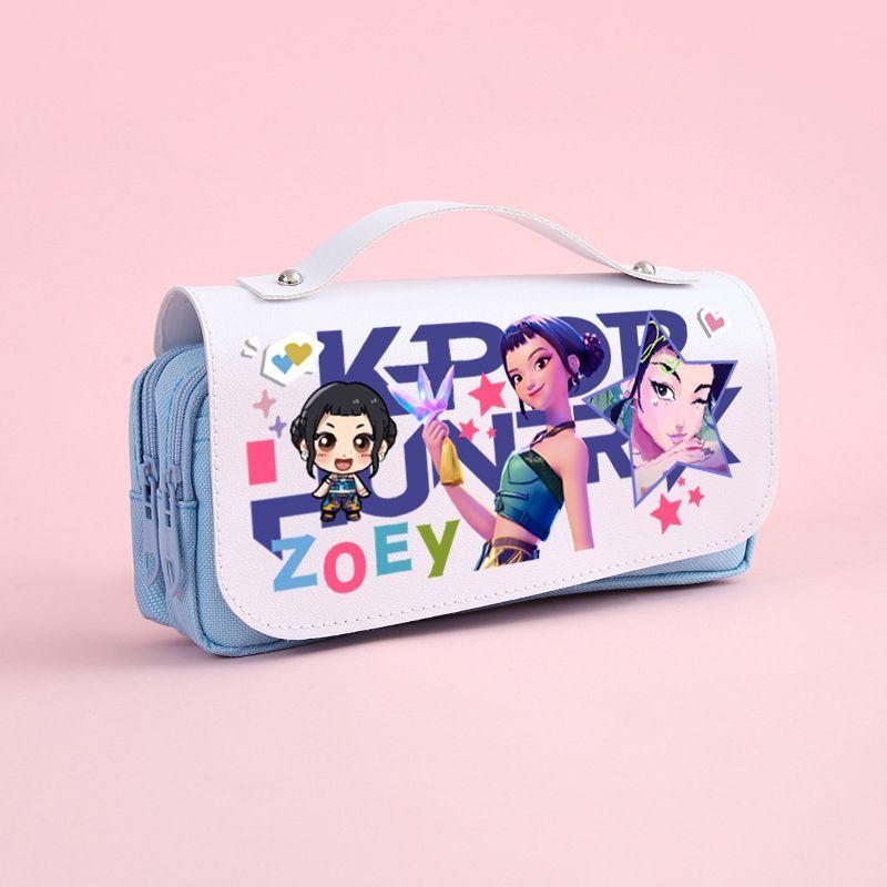 Barns Kpop Haxjaktsgrupp Pennfodral, Student Multifunktionell Pennskrin, Sött Pennfodral, Skolmaterial