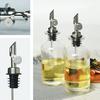 Stainless Steel Auto Wine Pourer Coffee Syrup Dispenser Gravity Flipping Dust Lid Olive Oil Liquor Bottles Metal Pour Spout