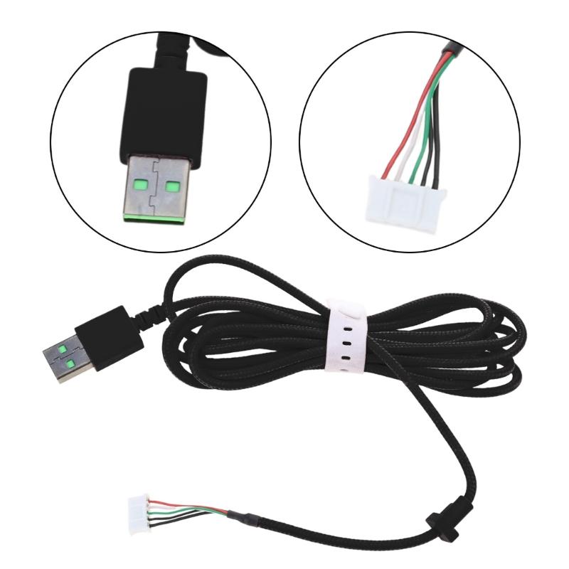 Cabo de Fone de Ouvido para Jogos USB para Kraken7.1 RGB/KrakenV3 Cabo/Edição Kitty Fio Trançado Duradouro