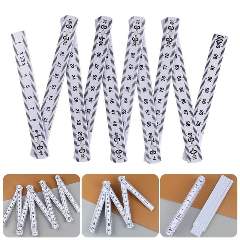 2Pcs 1 Meter Foldable Ruler,Engineering Measurement Device Tool for Precise Measurements in Building Renovations