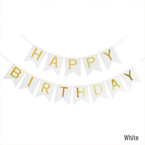 Fishtail Happy Birthday Hot Stamped Banner for Children s First Birthday Party