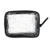1PCS Travel Organizer Bath Toiletry Wash Storage Bag Case Black Zipper Clear Makeup Bags Pouch Women's Cosmetic Bag