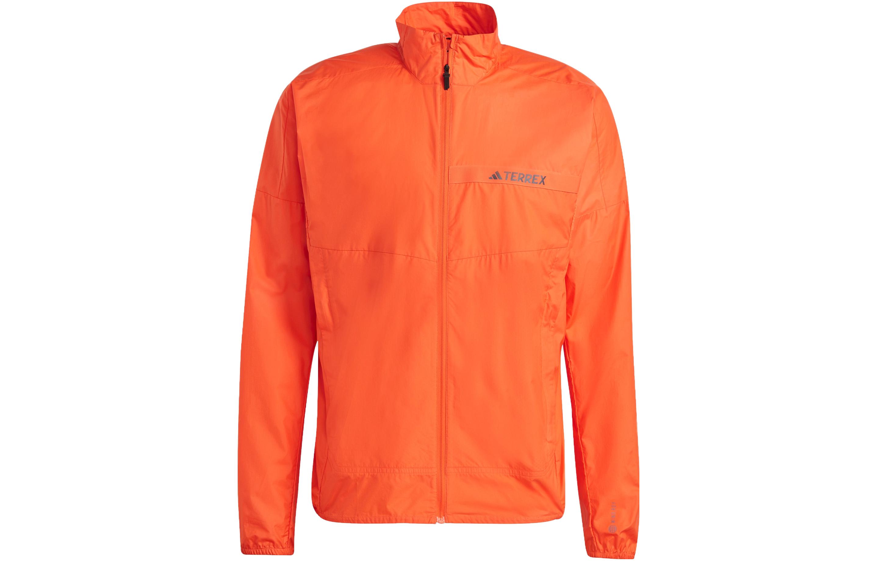 Adidas Jackets Men s Half Impact Orange Stand Collar Moderate Other HM4027 L